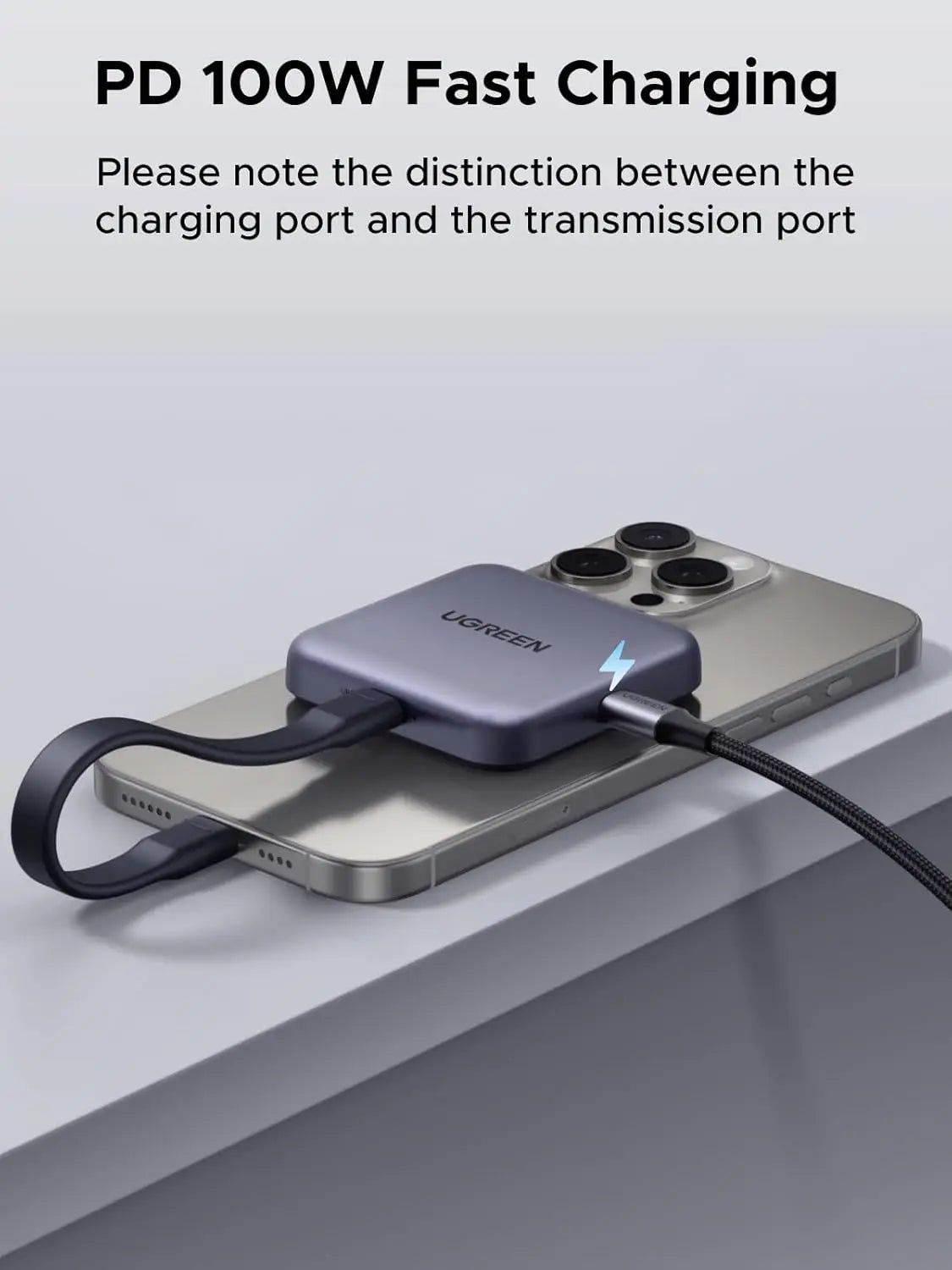 UGRREN Magnetic SD 4.0 Card Reader 312MB/S Read Rate USB C External Memory with 100W PD for SD/SDXC/SDHC/Micro