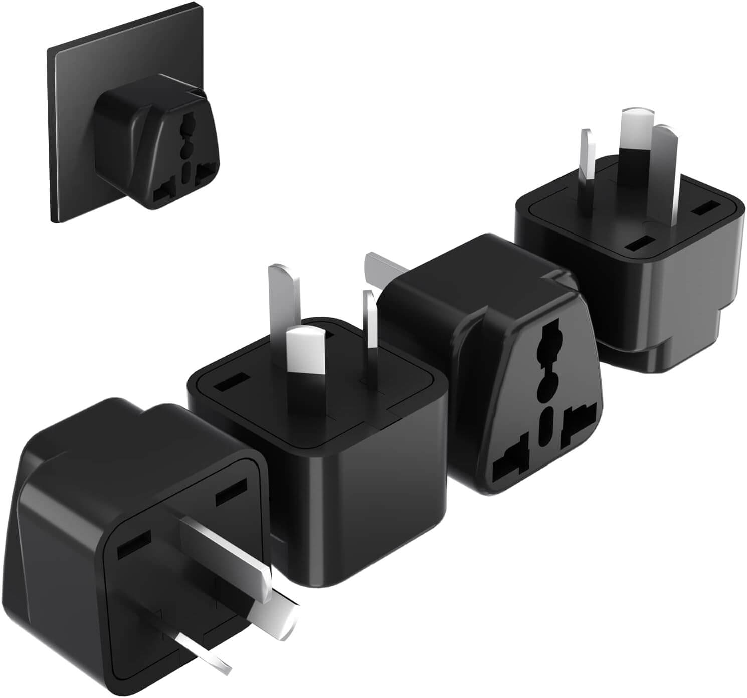 Universal Travel Adapter x 1 US/UK/EU/India to AU Power Plug Adapter 3-Pin Universal Adapters With Safety Grounded Pin