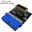 USB 3.0 (3.1 Gen 2) Internal (19-Pin) Header to 3.1/3.2 Type-C (20-Pin) A-Key Front Panel Adapter