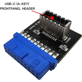 USB 3.0 (3.1 Gen 2) Internal (19-Pin) Header to 3.1/3.2 Type-C (20-Pin) A-Key Front Panel Adapter