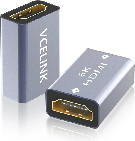 VCELINK HDMI Coupler 8K 2.1 Female to Connector Extension Adapter Support 8K@60Hz / 4K@120Hz 120UHD 7680 * 4320