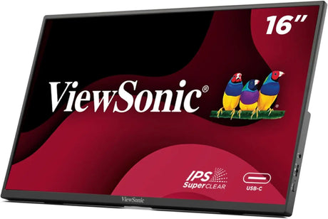 ViewSonic VA1650 15.6’’ Portable Monitor 1080P Lightweight USB-C HDMI Tilt Ergonomics Second Computer Gaming Display