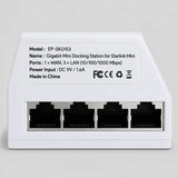 Wall Dock for Starlink Router Mini - Mountable 3 LAN Outputs & 1 WAN Input