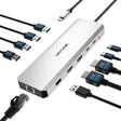 WAVLINK 10Gbps USB C Docking Station Dual Monitor Hub Adapter with HDMI PD 100W 3.2&USB-C 10 in 1 5Gbps 3.0 2.0