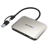 WAVLINK DisplayLink USB 3.0 or C to DisplayPort HDMI Adapter Dual 5K/4K@60Hz 4IN1 Monitor Hub for Dell HP Surface