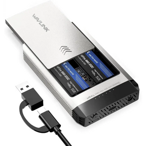 WAVLINK NVMe Cloner M.2 Dual-Bay Offline Clone Tool-Free 20Gbps Duplicator with Heat Dissipation Enclosure for SSDs