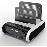 WAVLINK USB 3.0 to SATA Dual Bay Hard Drive Docking Station with Offline Clone Function for 2.5’’/3.5’’ HDD SSD Support
