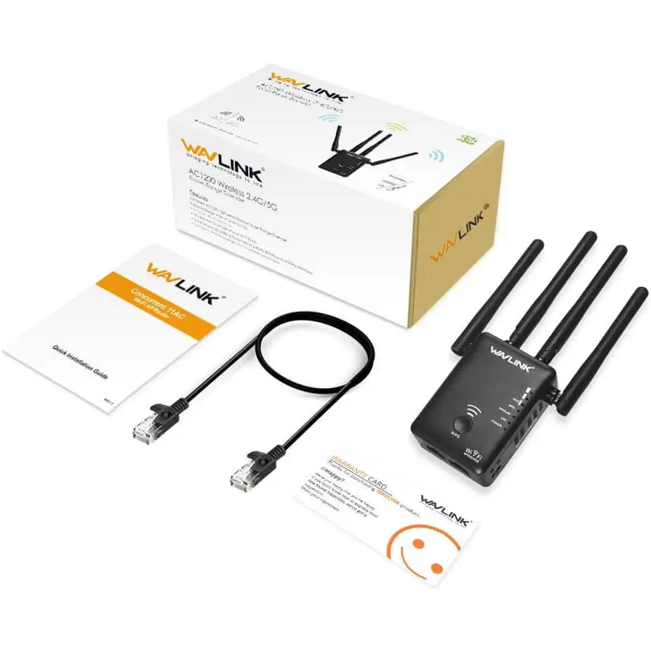 WAVLINK Wi-Fi Range Extender AC1200 Wireless WiFi Booster AP Access Point Repeater Signal with Dual Band 5Ghz 2.4Ghz