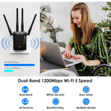 WAVLINK Wi-Fi Range Extender AC1200 Wireless WiFi Booster AP Access Point Repeater Signal with Dual Band 5Ghz 2.4Ghz