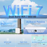 WAVLINK WiFi 7 BE5100 Outdoor Extender Dual Band Long-Range Repeater| Access Point| Mesh Router POE Powered IP67