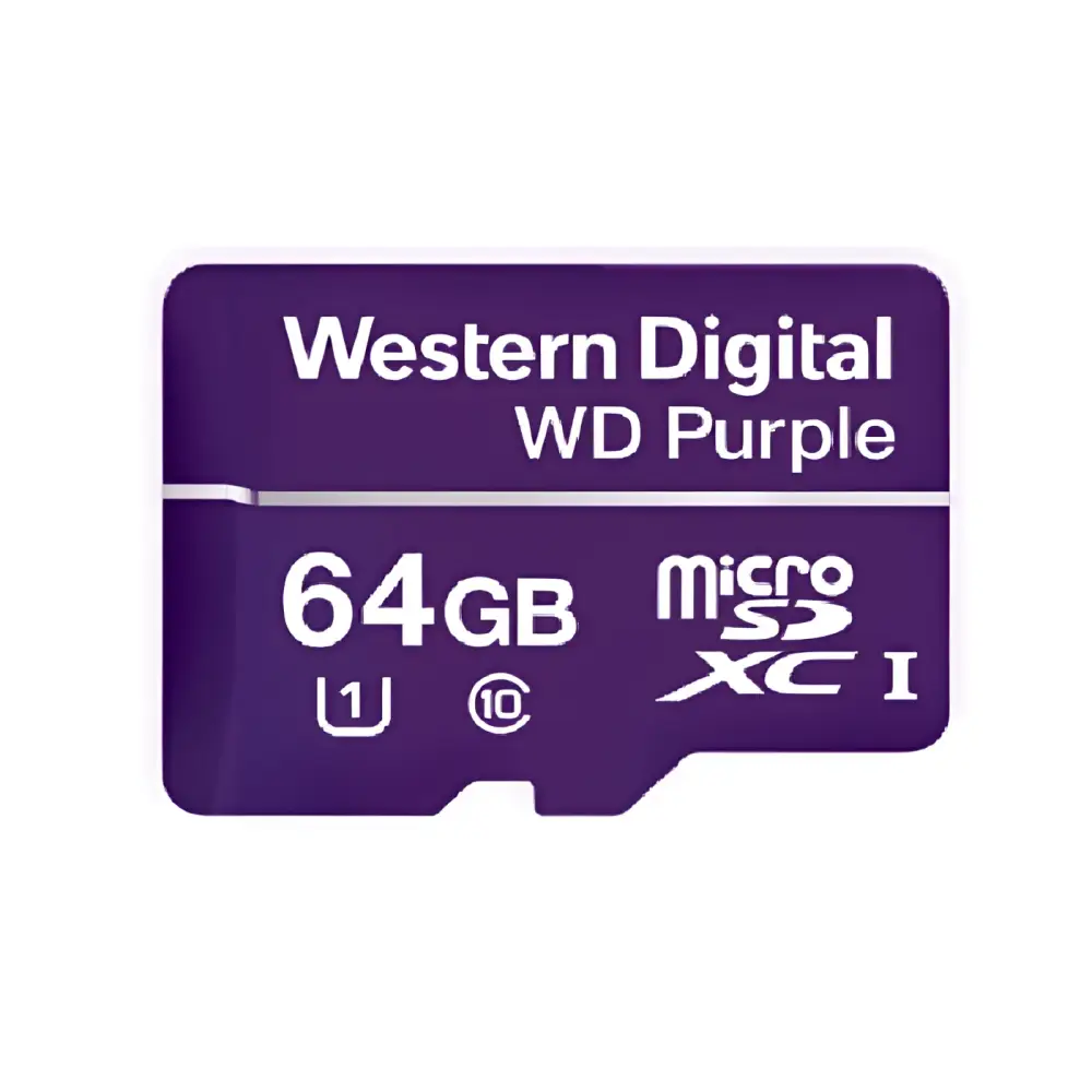 WD Purple 64 GB microSDXC; flash Storage Capacity: Camera Mobile SD card