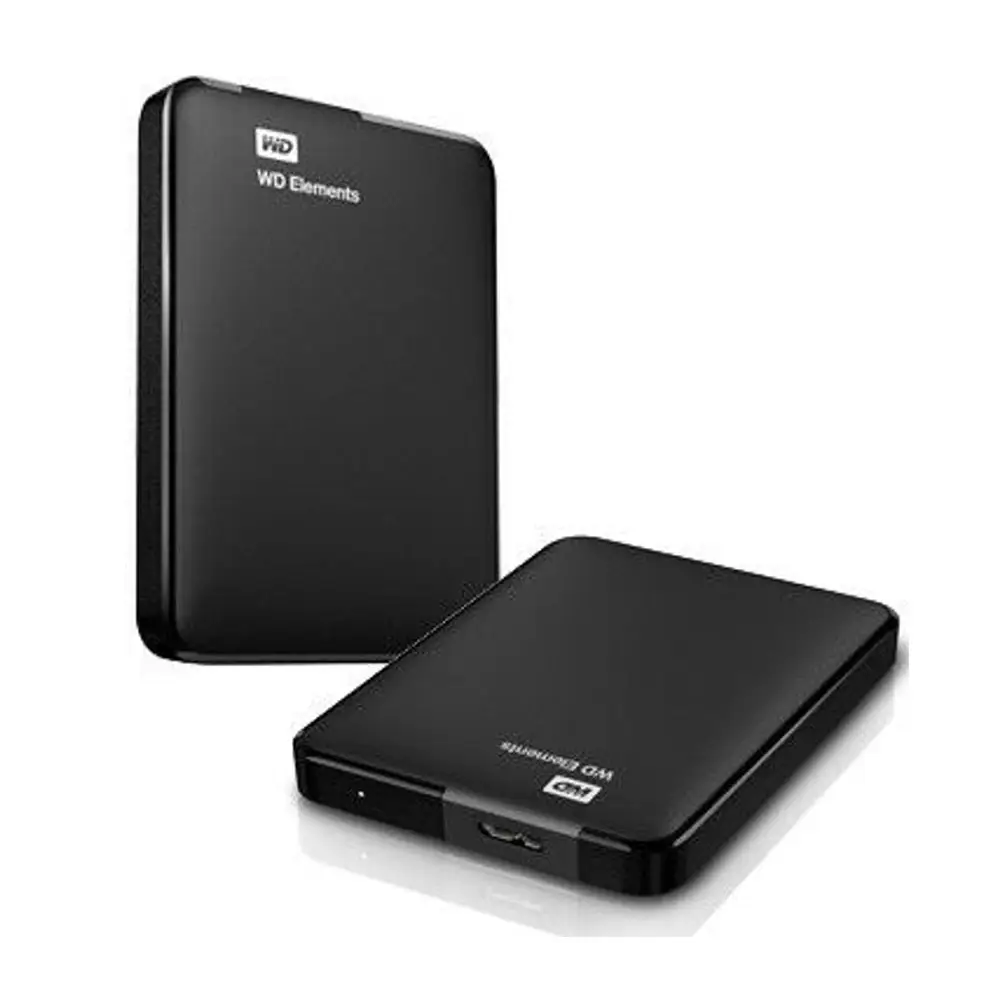 Western Digital WD Elements 4TB USB 3.0 2.5’’ Portable External Hard Drive - Slim Light Durable Shock Proof Black Plug