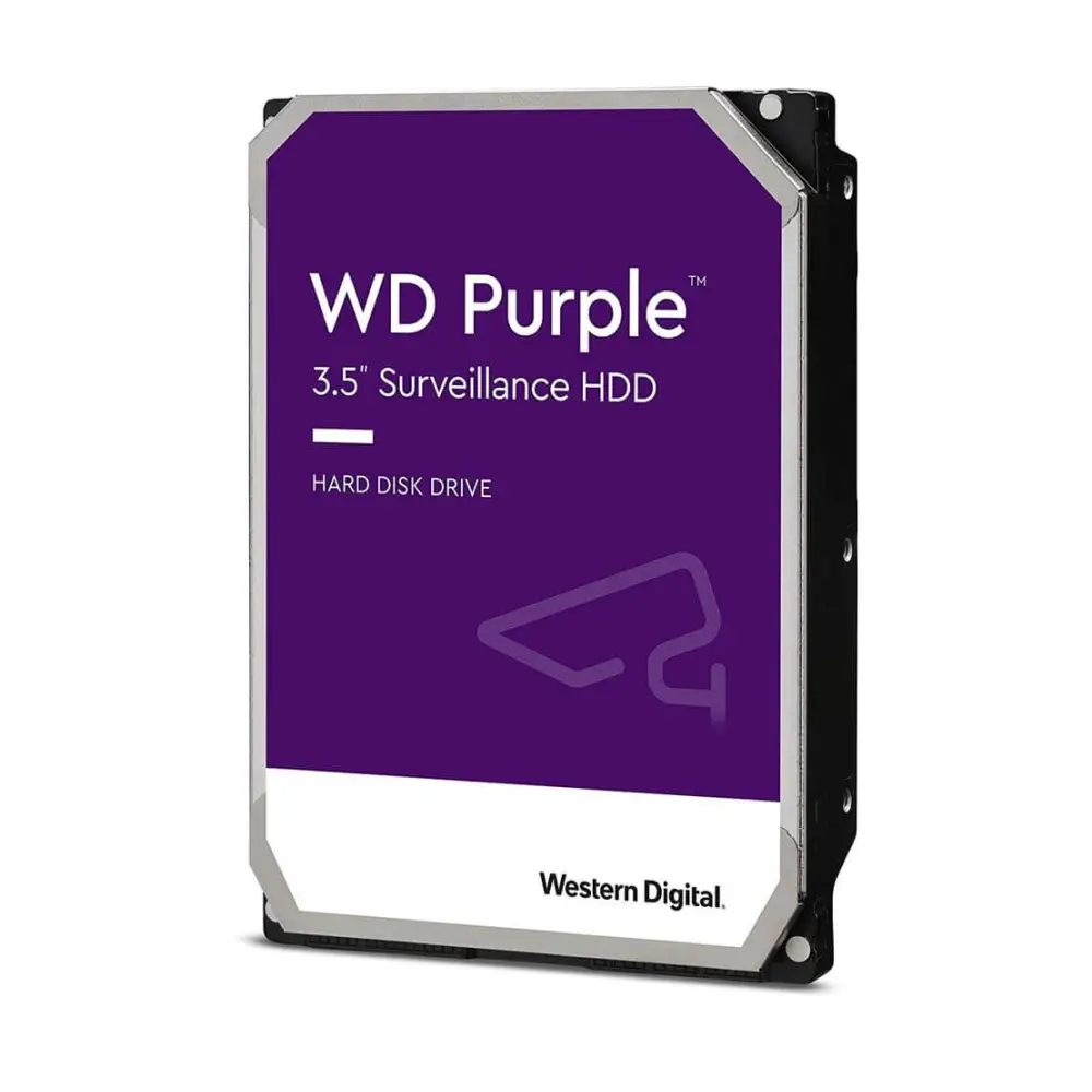 Western Digital WD Purple 1TB 3.5’’ Surveillance HDD 5400RPM 64MB SATA3 110MB/s 180TBW 24x7 64 Cameras AV NVR DVR