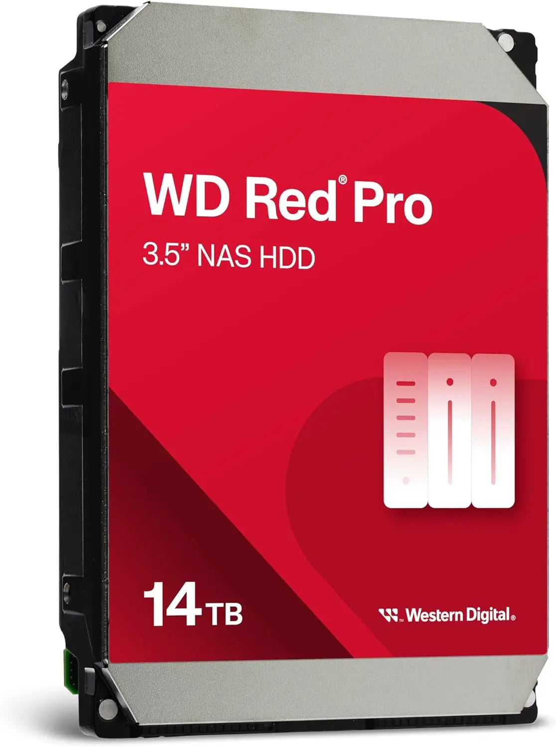 Western Digital WD Red Pro 14TB 3.5’’ NAS HDD SATA3 7200RPM 512MB Cache 24x7 180TBW ~8-Bays NASware 3.0 CMR Tech
