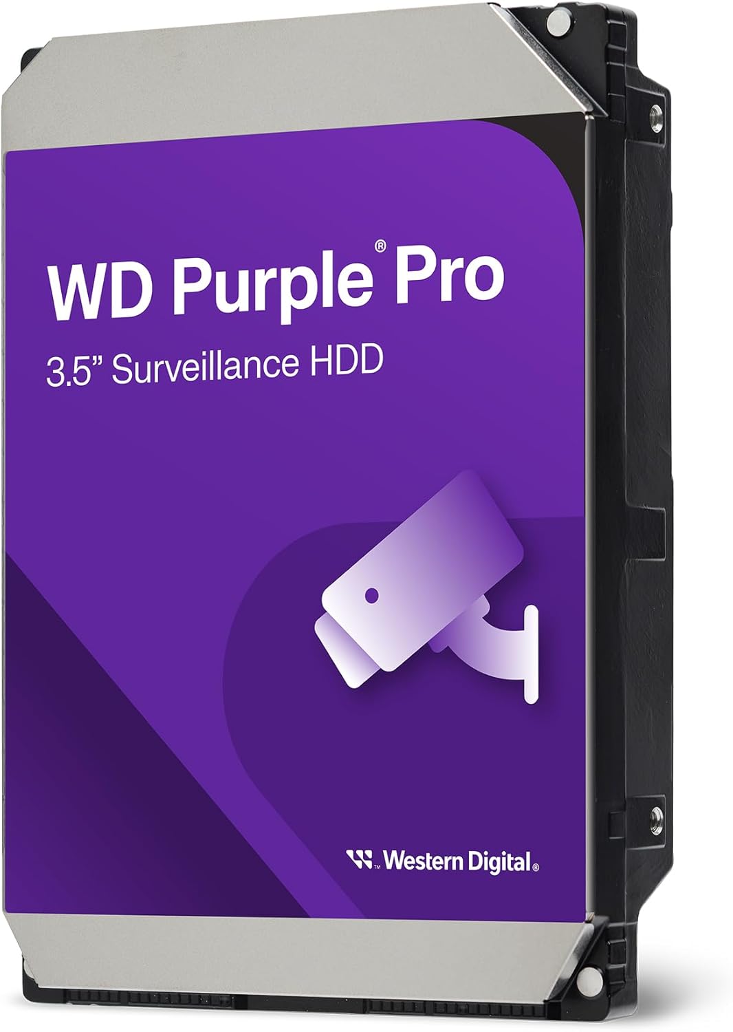 Western Digital WD122PUR Purple Pro 12TB 3.5’’ Surveillance HDD 7200RPM 256MB SATA3 245MB/s 550TBW 24x7 64 Cameras AV