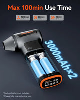 WOLFBOX MF200 Compressed Air Duster with Removable Battery Super Power Cordless Blower - 3-Speed Adjustable Long Life