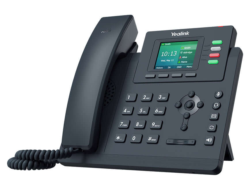 Yealink T33G 4 Line IP phone, 320x240 Colour Display, Dual Gigabit Ports, PoE, HD Voice Quality, No Power Adapter included , Black
