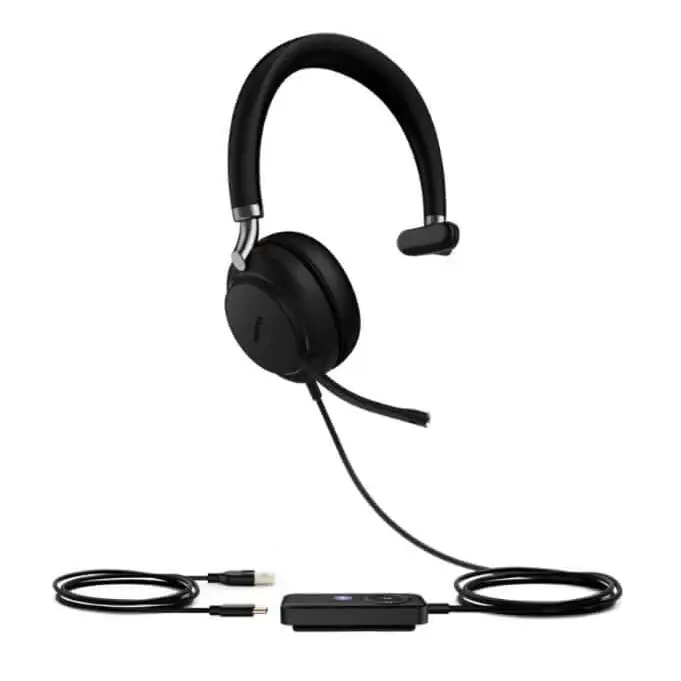Yealink TEAMS-UH38-M Teams Certified Dual Mode USB and Bluetooth Headset Mono USB-A Call Controller