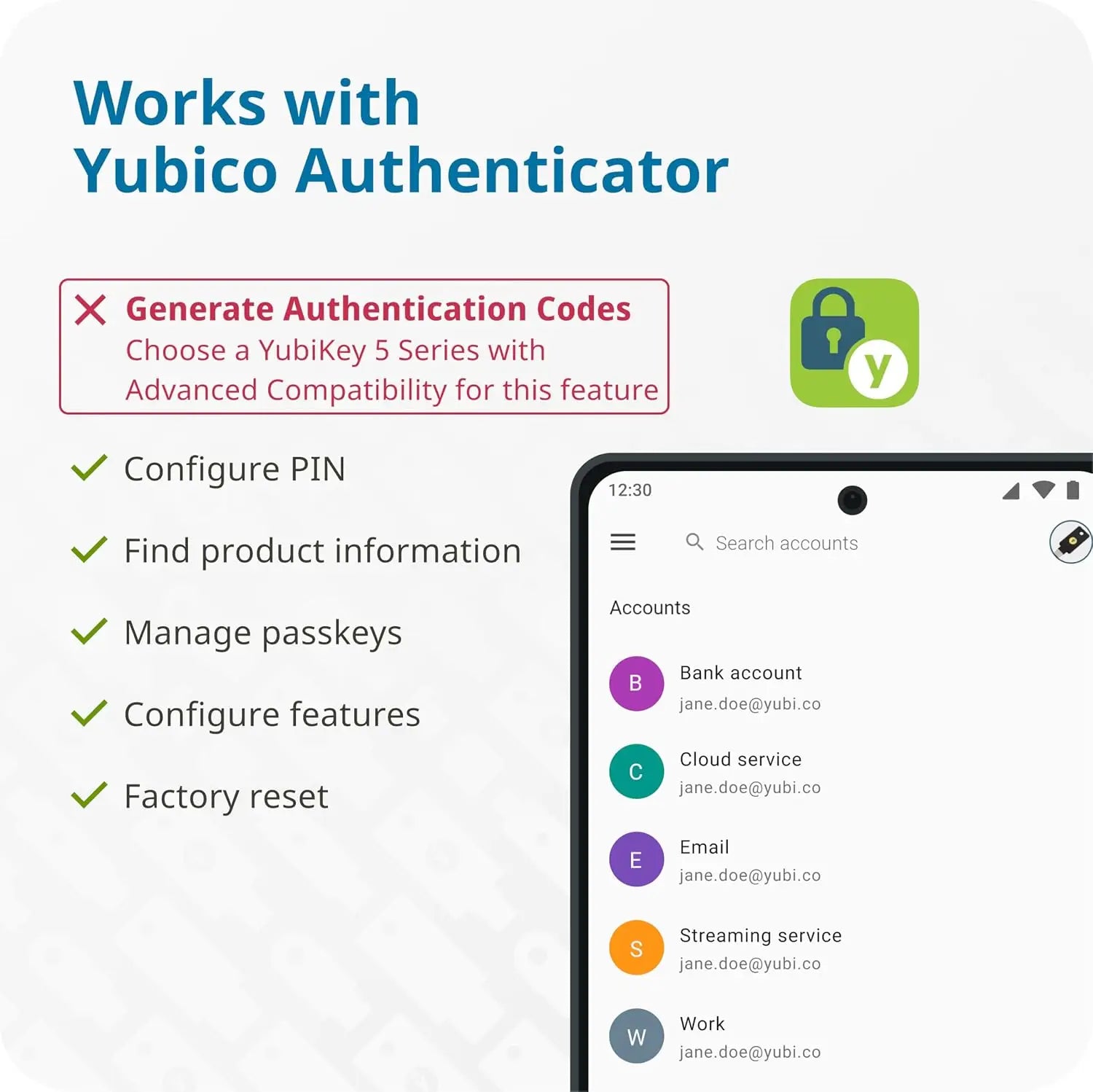 Yubico Yubikey 2FA Security Key Black NFC USB-C