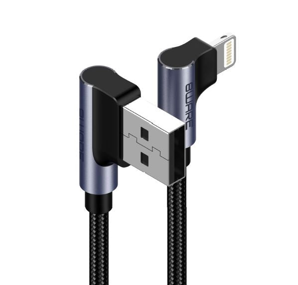 8ware Premium 1m Apple Certified 90 Degree Angle USB Lightning Data