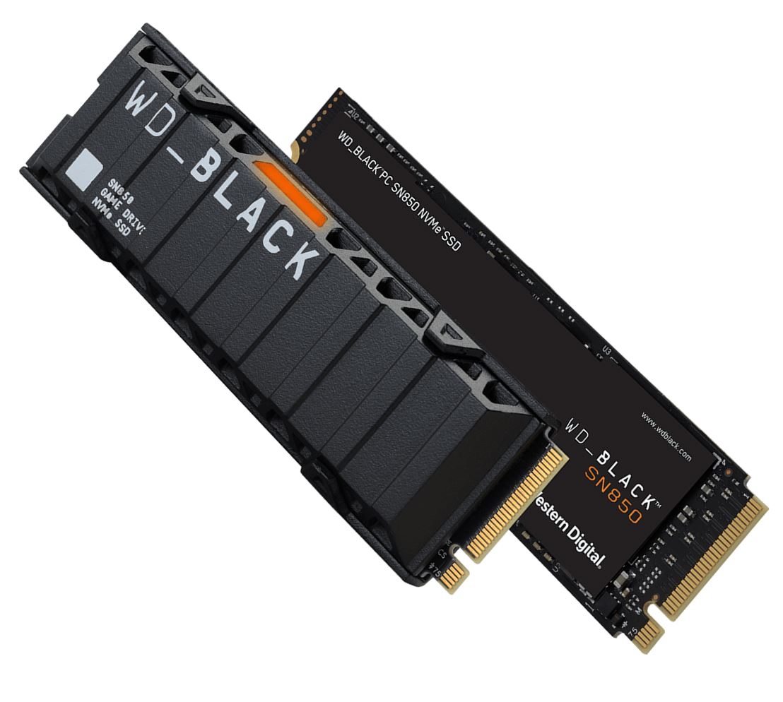 Western Digital WD Black SN850 500GB Gen4 NVMe SSD Heatsink for PS5 - 7000MB/s 5100MB/s R/W 300TBW 1000K/710K IOPS 1.75M Hrs MTBF M.2 PCIe4.0 5yrs
