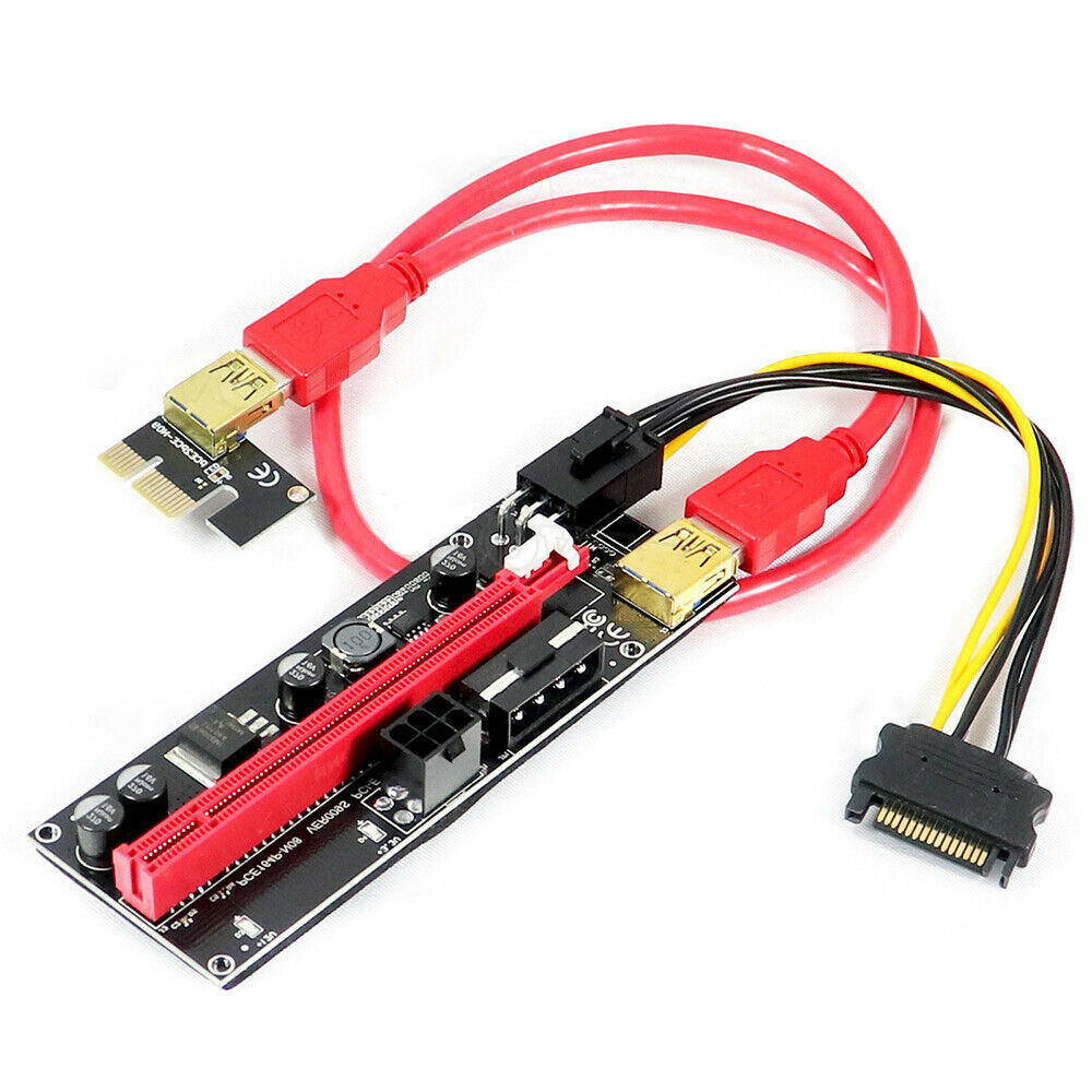 PCIE 1X TO 16X ADAPTER GPU RISER CARD USB 3.0