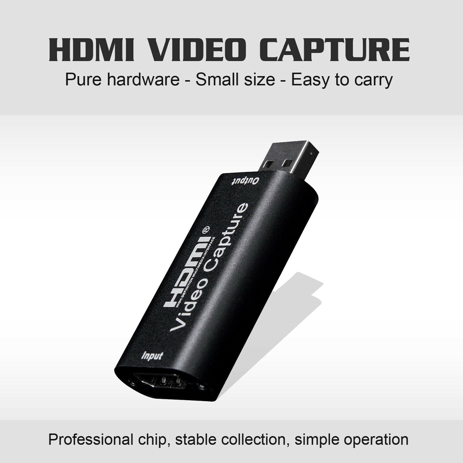HDMI VIDEO CAPTURE CARD USB INPUT 3.0 4K HD RECORDER FOR VIDEO LIVE STREAMING