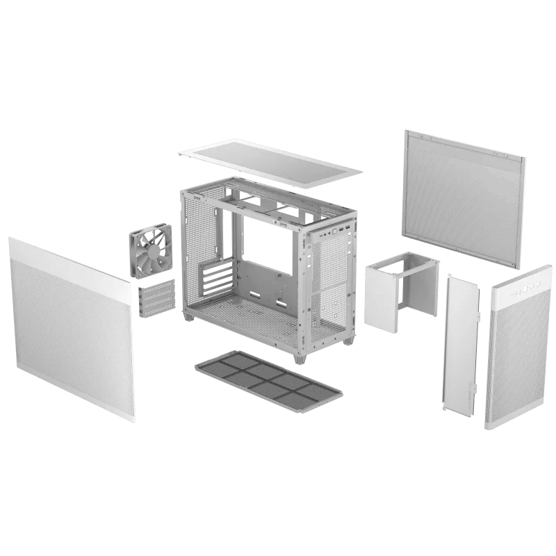 Asus Prime AP201 Mesh Mini Tower Micro Atx Case White